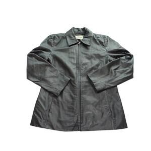 Sonoma Black Leather Women's‎ Jacket with Front Zipper